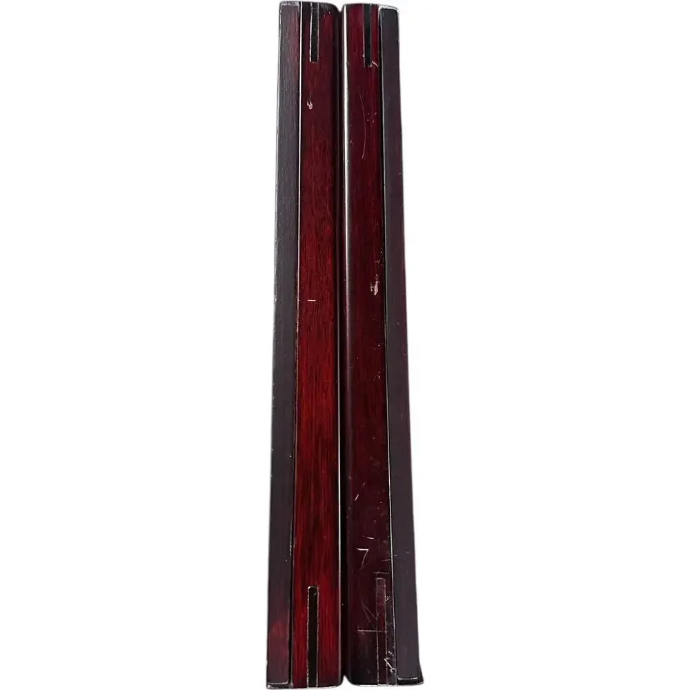 Vintage Cherry Wood Double Hinged Picture Photo Frame 8” X 10” Wood Panel Back